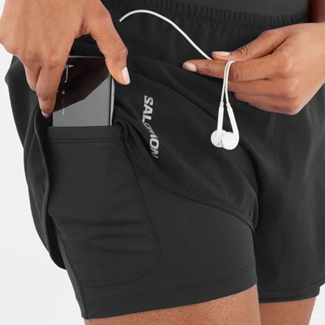 SALOMON CROSS 2IN1 SHORTS W - מכנס ריצה משולב נשים