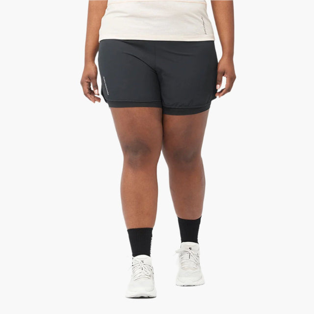 SALOMON CROSS 2IN1 SHORTS W - מכנס ריצה משולב נשים