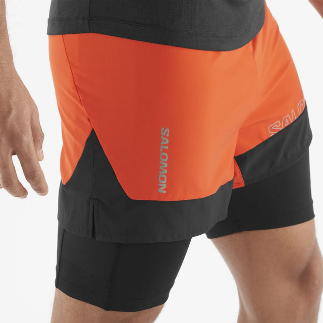 SALOMON CROSS 2IN1 SHORTS M - מכנס ריצה משולב גברים