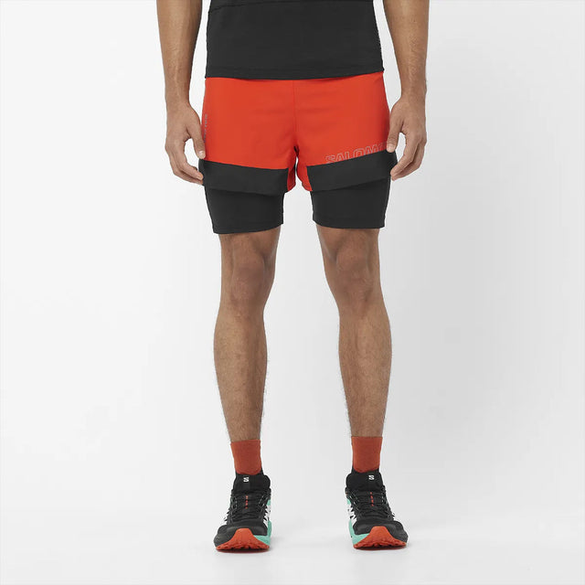 SALOMON CROSS 2IN1 SHORTS M - מכנס ריצה משולב גברים