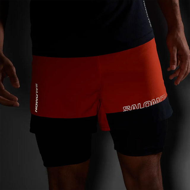 SALOMON CROSS 2IN1 SHORTS M - מכנס ריצה משולב גברים