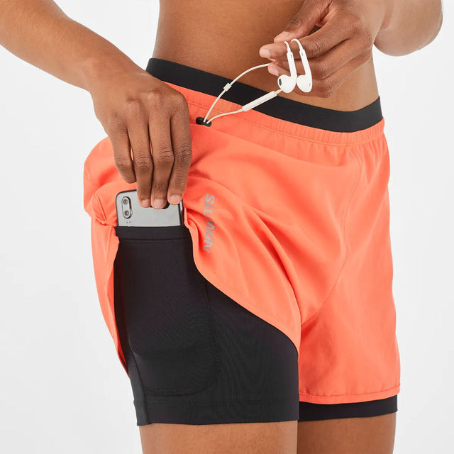 SALOMON CROSS 2IN1 SHORTS W - מכנס ריצה משולב נשים