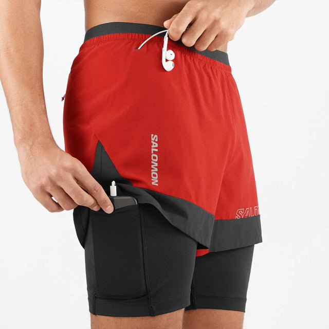 SALOMON CROSS 2IN1 SHORTS M - מכנס ריצה משולב גברים