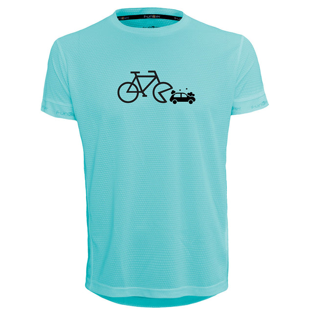 Funkier | לאוהבי רכיבה חולצת דרייפיט אופנתית גזרת יוניסקס בעיצוב Bicycle-Car