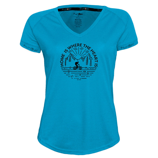 Funkier | לאוהבי רכיבה חולצת דרייפיט אופנתית גזרת נשים בעיצוב HOME IS WHERE THE HEART IS