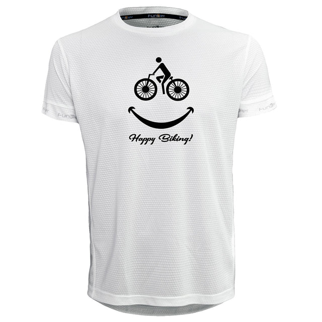 Funkier | לאוהבי רכיבה חולצת דרייפיט אופנתית גזרת יוניסקס בעיצוב Happy Biking
