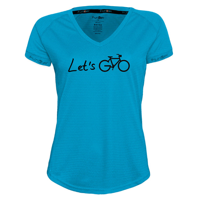 Funkier | לאוהבי רכיבה חולצת דרייפיט אופנתית גזרת נשים בעיצוב LET'S GO