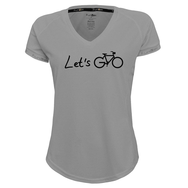 Funkier | לאוהבי רכיבה חולצת דרייפיט אופנתית גזרת נשים בעיצוב LET'S GO