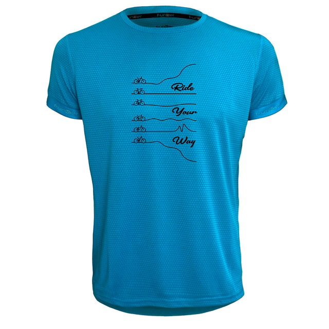 Funkier | לאוהבי רכיבת אופניים חולצת דרייפיט אופנתית גזרת יוניסקס בעיצוב RIDE YOUR WAY