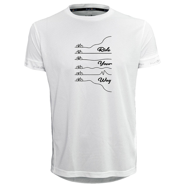 Funkier | לאוהבי רכיבת אופניים חולצת דרייפיט אופנתית גזרת יוניסקס בעיצוב RIDE YOUR WAY