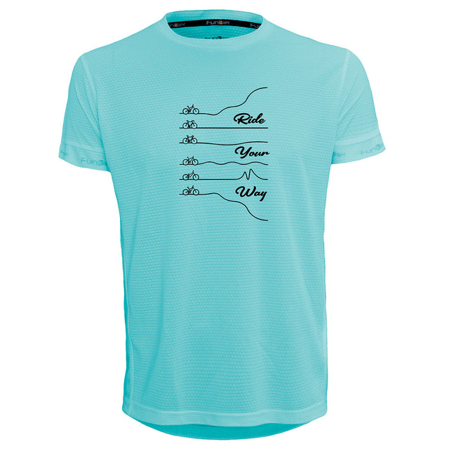 Funkier | לאוהבי רכיבת אופניים חולצת דרייפיט אופנתית גזרת יוניסקס בעיצוב RIDE YOUR WAY