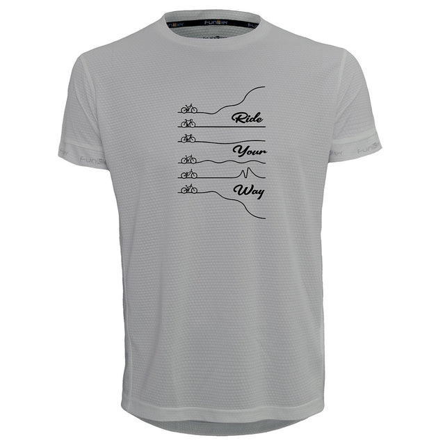 Funkier | לאוהבי רכיבת אופניים חולצת דרייפיט אופנתית גזרת יוניסקס בעיצוב RIDE YOUR WAY