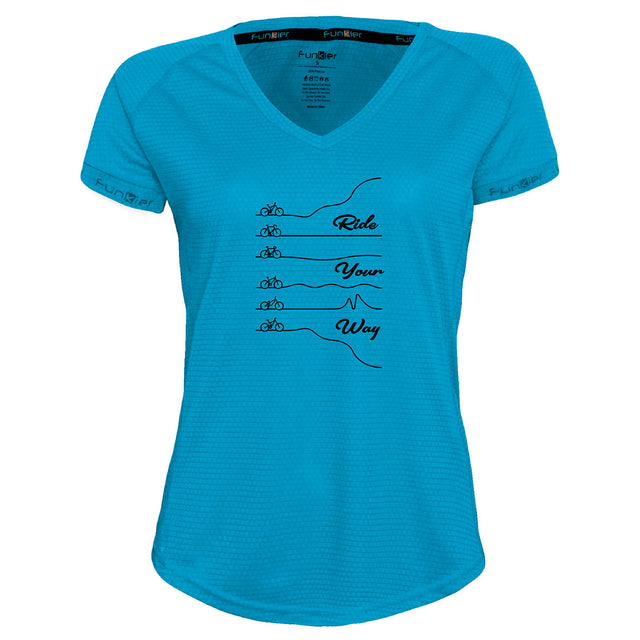 Funkier | לאוהבי רכיבה חולצת דרייפיט אופנתית גזרת נשים בעיצוב RIDE YOUR WAY