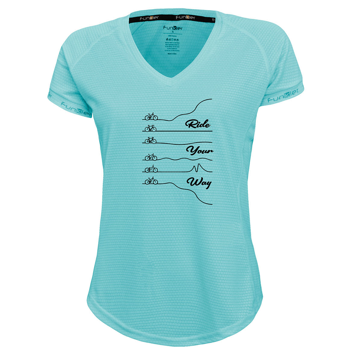 Funkier | לאוהבי רכיבה חולצת דרייפיט אופנתית גזרת נשים בעיצוב RIDE YOUR WAY