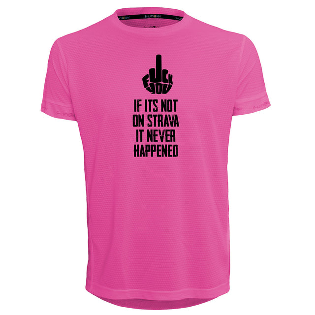 Funkier | לאוהבי ריצה ורכיבה חולצת דרייפיט אופנתית גזרת יוניסקס בעיצוב IF ITS NOT ON STRAVA IT NEVER HAPPENED