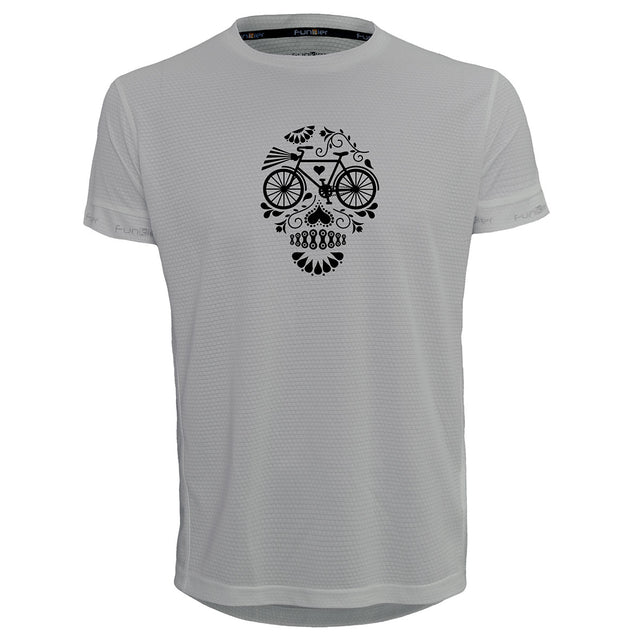 Funkier | לאוהבי רכיבה חולצת דרייפיט אופנתית גזרת יוניסקס בעיצוב BICYCLE-SKULL
