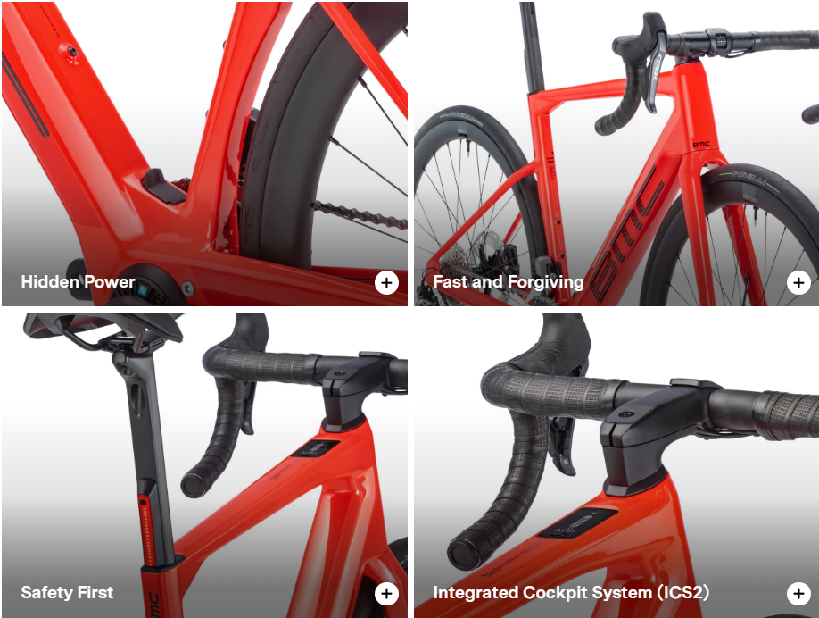 כביש חשמלי BMC Roadmachine 01 AMP TWO e-Road