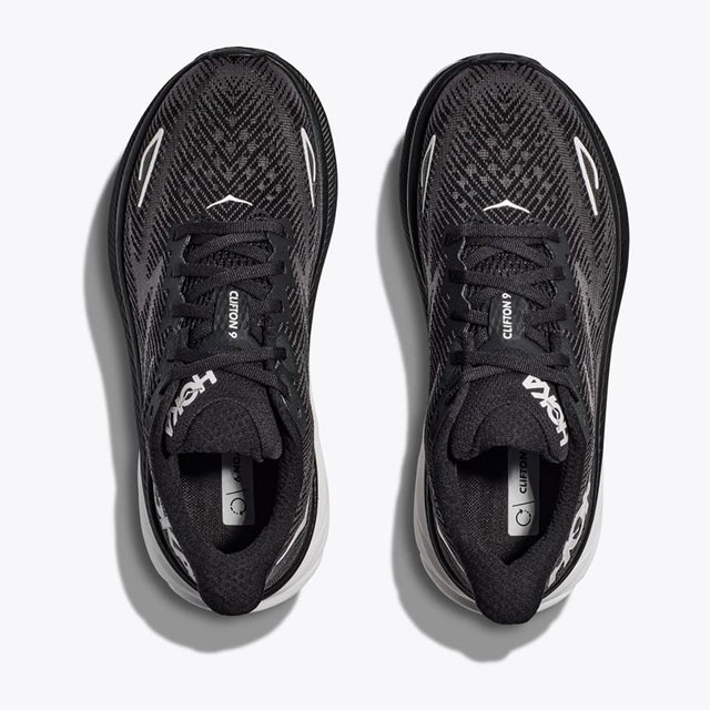 Hoka Clifton 9 Wide - נעלי נשים בצבע שחור/לבן