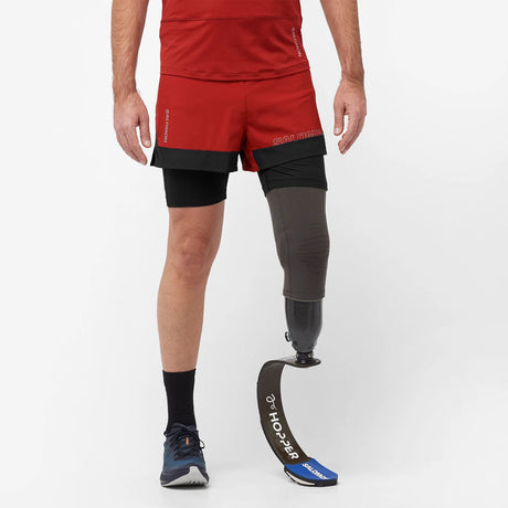 SALOMON CROSS 2IN1 SHORTS M - מכנס ריצה משולב גברים