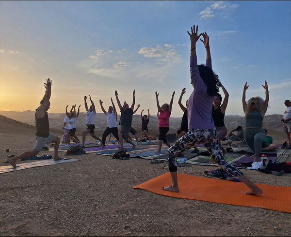 Yoga session outdoors