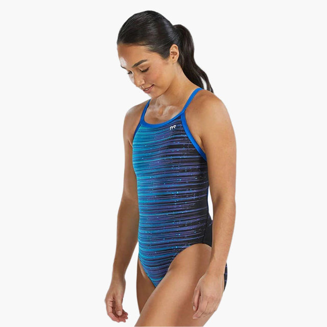 TYR SPEEDWARP DIAMONDFIT BLUE - בגד ים שלם נשים