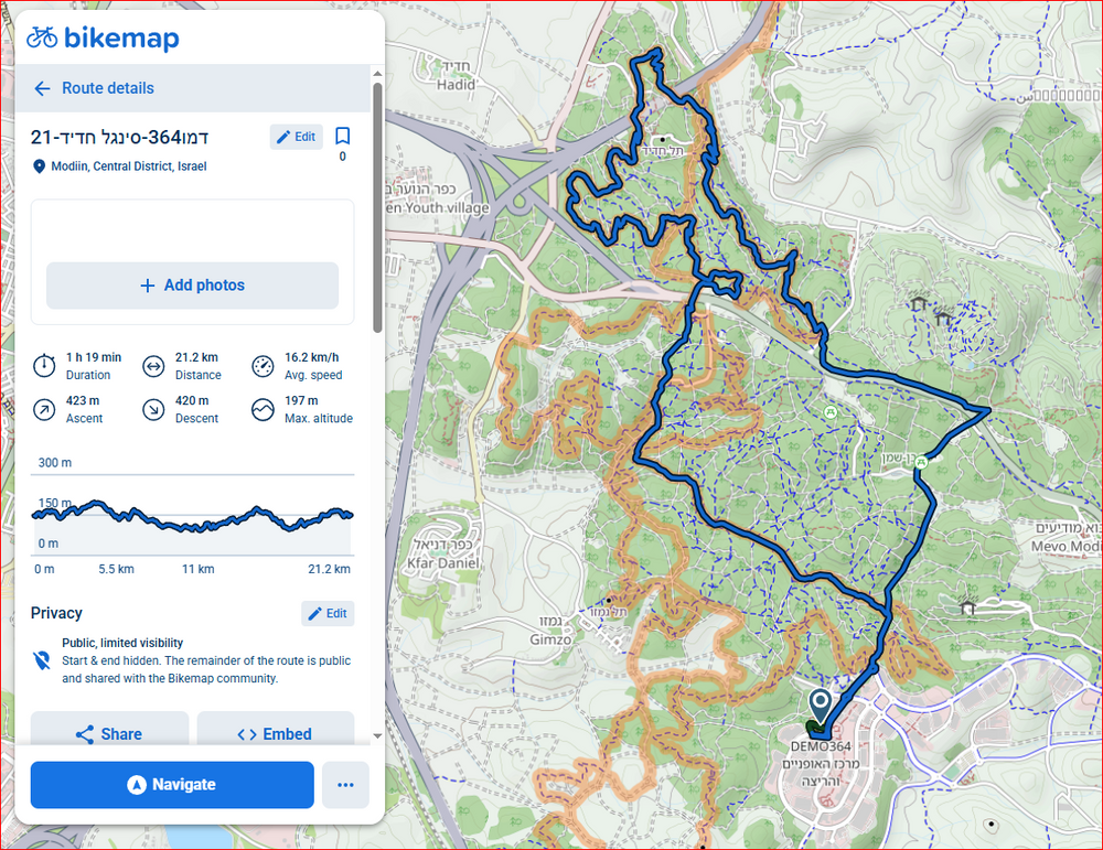 תמונה מהמסלול