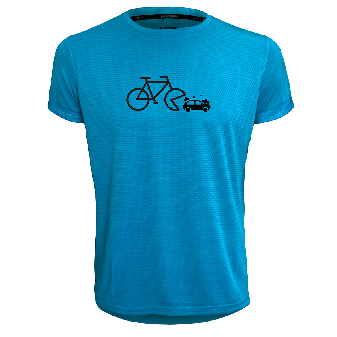 Funkier | לאוהבי רכיבה חולצת דרייפיט אופנתית גזרת יוניסקס בעיצוב Bicycle-Car