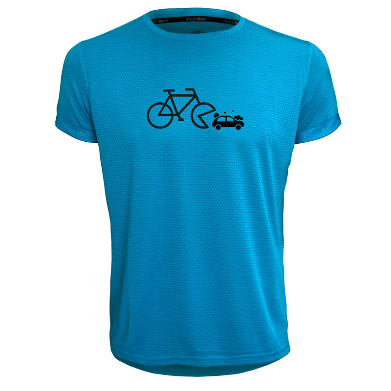 Funkier | לאוהבי רכיבה חולצת דרייפיט אופנתית גזרת יוניסקס בעיצוב Bicycle-Car