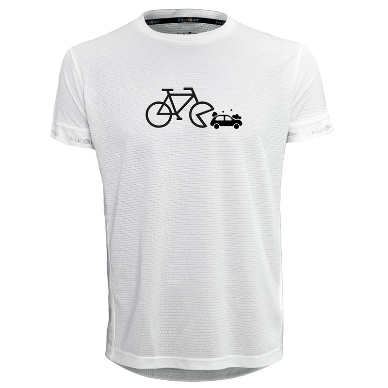 Funkier | לאוהבי רכיבה חולצת דרייפיט אופנתית גזרת יוניסקס בעיצוב Bicycle-Car