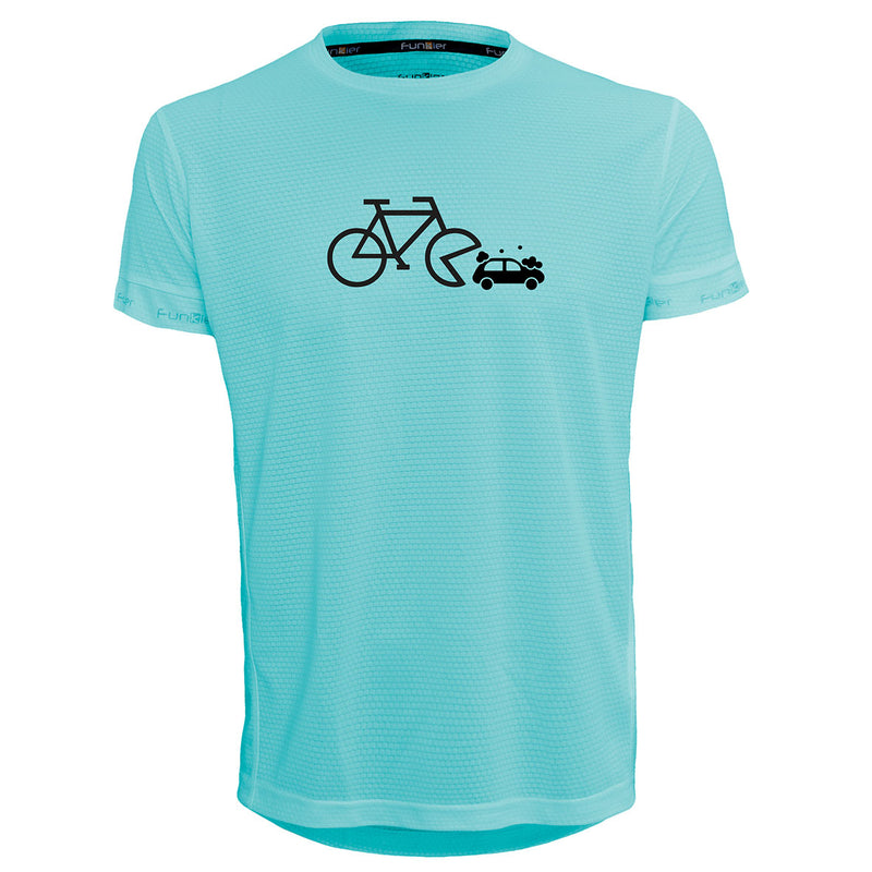Funkier | לאוהבי רכיבה חולצת דרייפיט אופנתית גזרת יוניסקס בעיצוב Bicycle-Car