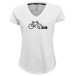 Funkier | לאוהבי רכיבה חולצת דרייפיט אופנתית גזרת נשים בעיצוב Bicycle-Car