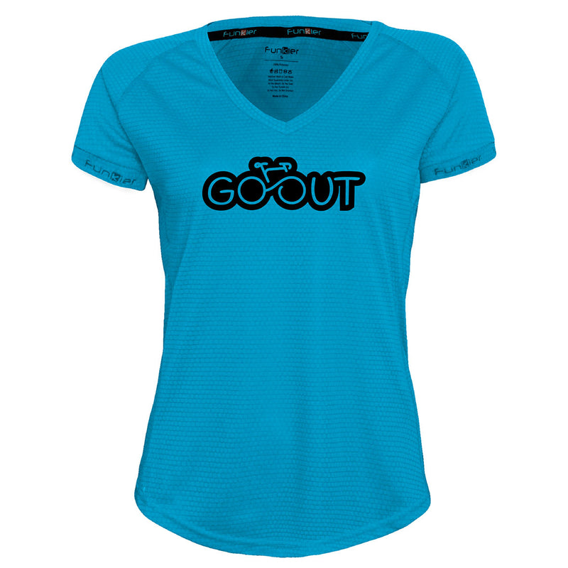 Funkier | מתנה לאוהבי רכיבה חולצת דרייפיט אופנתית גזרת נשים בעיצוב Go Out