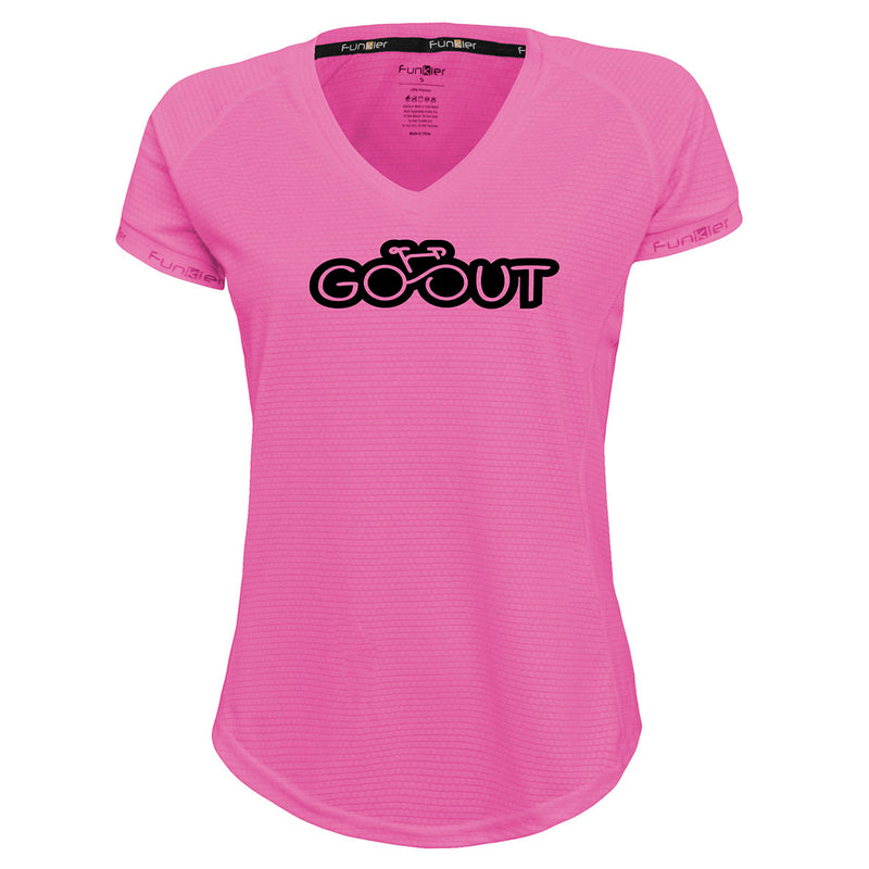 Funkier | מתנה לאוהבי רכיבה חולצת דרייפיט אופנתית גזרת נשים בעיצוב Go Out