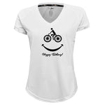 Funkier | לאוהבי רכיבה חולצת דרייפיט אופנתית גזרת נשים בעיצוב Happy Biking