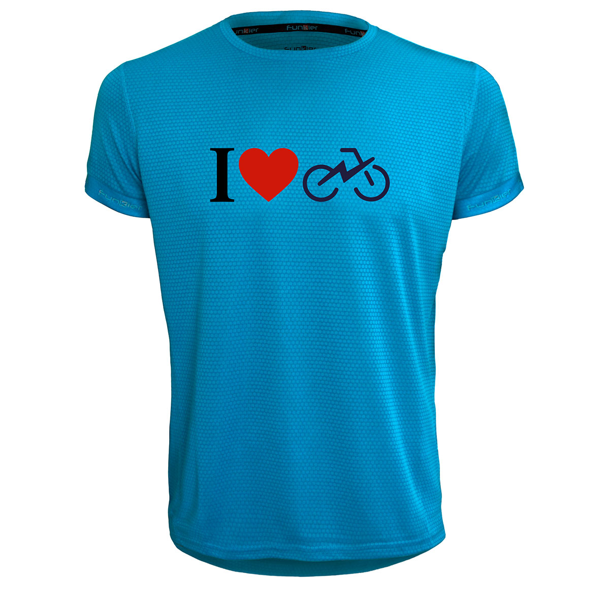 Funkier | לאוהבי רכיבת אופניים חולצת דרייפיט אופנתית גזרת יוניסקס בעיצוב I LOVE BIKES