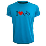 Funkier | לאוהבי רכיבת אופניים חולצת דרייפיט אופנתית גזרת יוניסקס בעיצוב I LOVE BIKES
