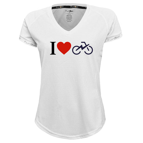 חולצת דרייפיט אופנתית לנשים בעיצוב I LOVE BIKES | לאוהבי רכיבה