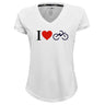 חולצת דרייפיט אופנתית לנשים בעיצוב I LOVE BIKES | לאוהבי רכיבה