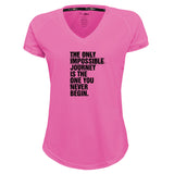 Funkier | מתנה לאוהבי ריצה ורכיבת אופניים חולצת דרייפיט אופנתית גזרת נשים בעיצוב JOURNEY