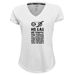 Funkier | לאוהבי רכיבה חולצת דרייפיט אופנתית גזרת נשים בעיצוב NO GAS