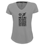 Funkier | לאוהבי רכיבה חולצת דרייפיט אופנתית גזרת נשים בעיצוב NO GAS