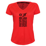 Funkier | לאוהבי רכיבה חולצת דרייפיט אופנתית גזרת נשים בעיצוב NO GAS