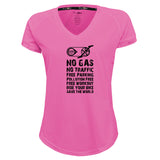 Funkier | לאוהבי רכיבה חולצת דרייפיט אופנתית גזרת נשים בעיצוב NO GAS