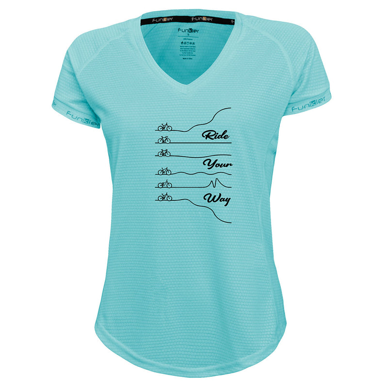 Funkier | לאוהבי רכיבה חולצת דרייפיט אופנתית גזרת נשים בעיצוב RIDE YOUR WAY