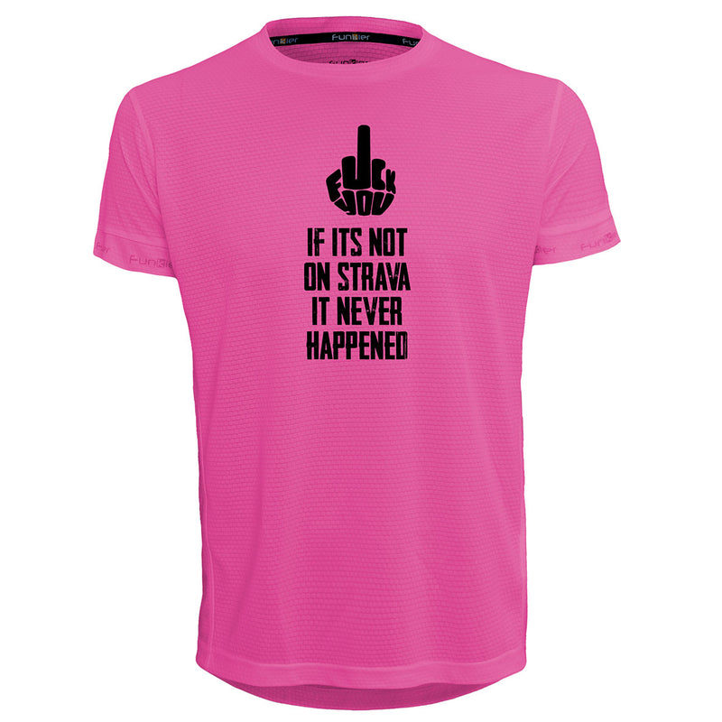 Funkier | לאוהבי ריצה ורכיבה חולצת דרייפיט אופנתית גזרת יוניסקס בעיצוב IF ITS NOT ON STRAVA IT NEVER HAPPENED
