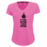 Funkier | לאוהבי ריצה ורכיבה חולצת דרייפיט אופנתית גזרת נשים בעיצוב IF ITS NOT ON STRAVA IT NEVER HAPPENED