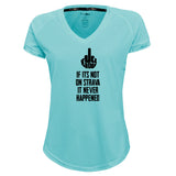 Funkier | לאוהבי ריצה ורכיבה חולצת דרייפיט אופנתית גזרת נשים בעיצוב IF ITS NOT ON STRAVA IT NEVER HAPPENED