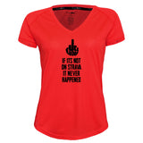 Funkier | לאוהבי ריצה ורכיבה חולצת דרייפיט אופנתית גזרת נשים בעיצוב IF ITS NOT ON STRAVA IT NEVER HAPPENED