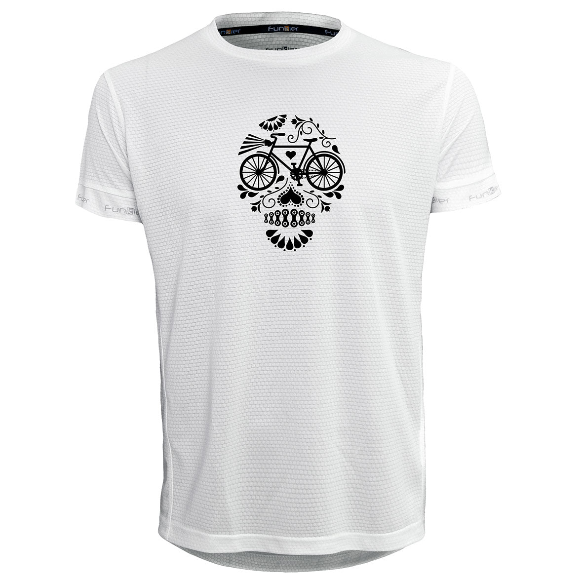 Funkier | לאוהבי רכיבה חולצת דרייפיט אופנתית גזרת יוניסקס בעיצוב BICYCLE-SKULL