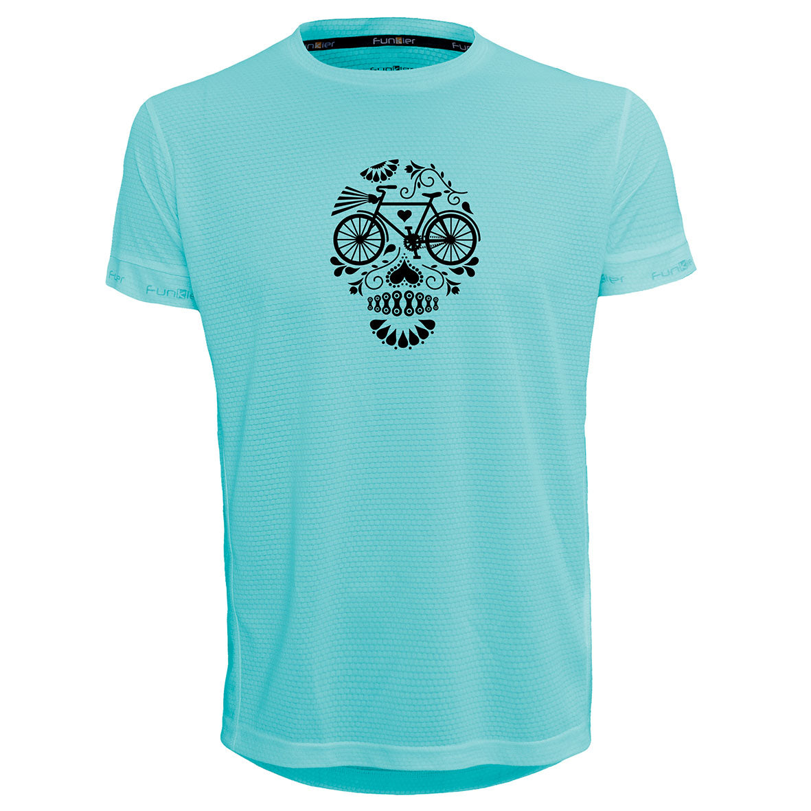 Funkier | לאוהבי רכיבה חולצת דרייפיט אופנתית גזרת יוניסקס בעיצוב BICYCLE-SKULL
